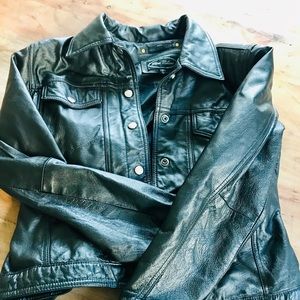 Sleek leather jacket